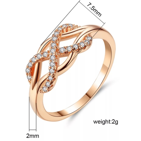 Ladies vintage rose gold wave ring!!! - Picture 6 of 8